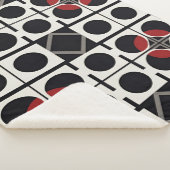 Couverture Sherpa Moderne Abstrait Géométrique Avec Cercles (3/4)
