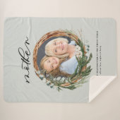 Couverture Sherpa Moderne chic élégante feuille de couronnes photo m (Devant (Horizontal))