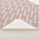 Couverture Sherpa Moderne Chic Vous L'Appelez Personnalisé Dusty Ros (3/4)