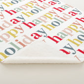 Couverture Sherpa Moderne Coloré Joyeux Vacances (3/4)