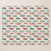 Couverture Sherpa Moderne du milieu du siècle Formes atomiques Rouge (Devant (Horizontal))