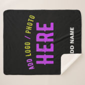 COUVERTURE SHERPA MODERNE ET MODERNE PERSONNALISABLE NOIR VÉRIFIÉ (Devant (Horizontal))