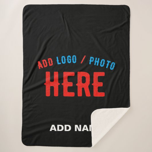 COUVERTURE SHERPA MODERNE ET MODERNE PERSONNALISABLE NOIR VÉRIFIÉ (Devant)