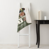 Couverture Sherpa Moderne Famille Photo Grille Collage Simple Design (En situation)