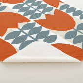 Couverture Sherpa Moderne géométrique abstraite avec fleurs stylisée (3/4)