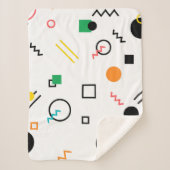 Couverture Sherpa Moderne, ludique, cool, tendance, Memphis géométri (Devant)