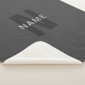 Couverture Sherpa Moderne modèle de conception de monogramme éditabl (3/4)