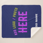 COUVERTURE SHERPA MODERNE MODERNE ET MODERNE MARINE BLEUE VÉRIFIÉE M (Devant (Horizontal))