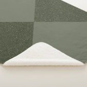 Couverture Sherpa Moderne Moss Green Split Sherpa Blanche (3/4)