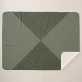 Couverture Sherpa Moderne Moss Green Split Sherpa Blanche (Devant (Horizontal))