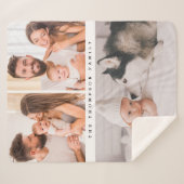 Couverture Sherpa Moderne Multi Photo Personnalisé Simple Famille Fa (Devant (Horizontal))
