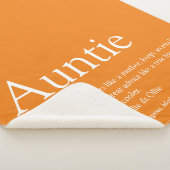 Couverture Sherpa Moderne Orange Fun Cool Tante Tante Définition (3/4)