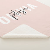 Couverture Sherpa Moderne Personnalisé Cute Pastel Rose (3/4)