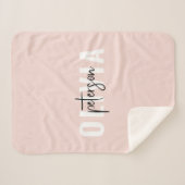 Couverture Sherpa Moderne Personnalisé Cute Pastel Rose (Devant (Horizontal))