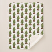 Couverture Sherpa Moderne Russe Aquarelle Noël Arbre de Noël (Devant)