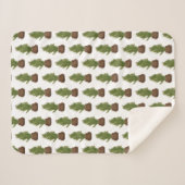 Couverture Sherpa Moderne Russe Aquarelle Noël Arbre de Noël (Devant (Horizontal))