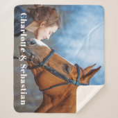 Couverture Sherpa Moderne Simple Chic Personnalisé Animaux de Compag (Devant)