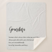 Couverture Sherpa Moderne Simple Meilleure grand-mère toujours Meill (Devant)