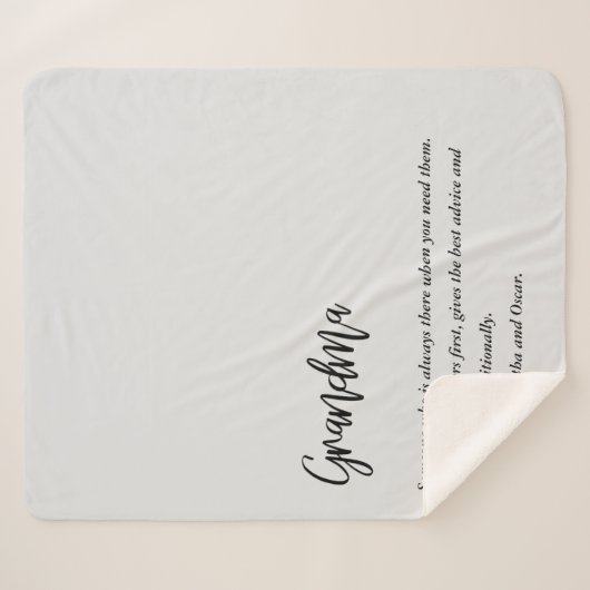 Couverture Sherpa Moderne Simple Meilleure grand-mère toujours Meill (Devant (Horizontal))