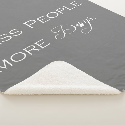 Couverture Sherpa Moins de gens Plus de chiens Sherpa Blanket (3/4)