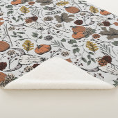 Couverture Sherpa Moisson et cornes gris clair Western (3/4)