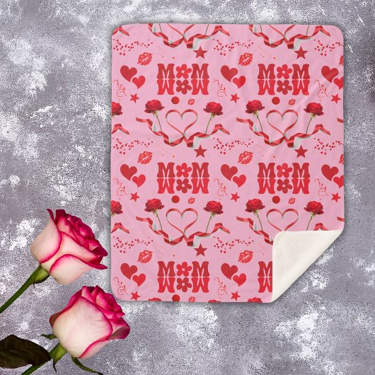 Couverture Sherpa MOM/WOW : Une lettre d'amour en rouge sur rose |