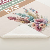 Couverture Sherpa Moment pour une sieste ajouter les initiales fleur (3/4)