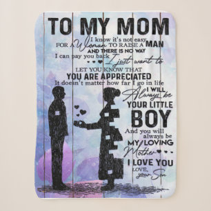 Couverture Sherpa Mon Fils À Mon Cadeau Maman   Belle cadeau de vaca