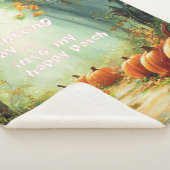 Couverture Sherpa Mon joyeux Patch Citrouille Grand (3/4)