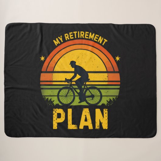 Couverture Sherpa Mon Plan De Retraite Passionné De Cyclisme (Devant (Horizontal))