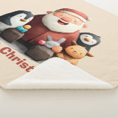 Couverture Sherpa Mon premier Noël mignon Père Noël & Animaux (3/4)