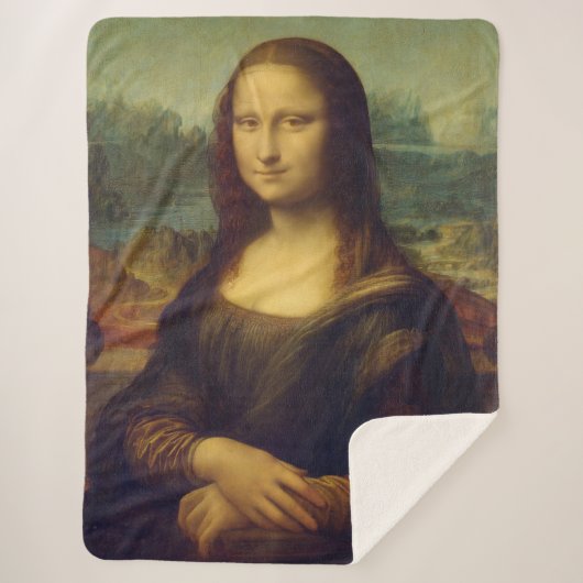 Couverture Sherpa Mona Lisa By Leonardo Da Vinci (Devant)