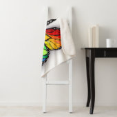 Couverture Sherpa Monarque papillon arc-en-ciel (En situation)