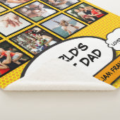 Couverture Sherpa Monde meilleur papa photo Collage amusant Cool Com (3/4)