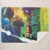 Couverture Sherpa Mondes Zombie Galaxie d'Halloween (Devant (Horizontal))