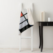 Couverture Sherpa Mondrial Composition Rouge Jaune Bleu Noir (En situation)