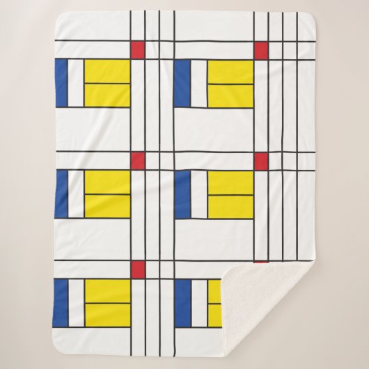Couverture Sherpa Mondrian II Minimum De Stijl Modern Art Design (Devant)