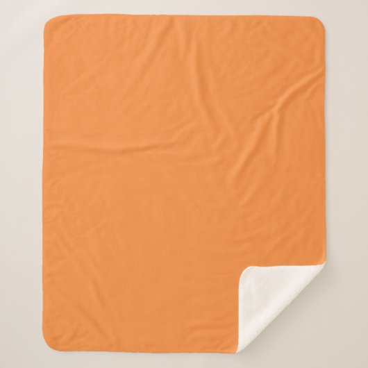 Couverture Sherpa Monocolor orange simple et uni (Devant)