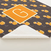 Couverture Sherpa Monogram Aperol Spritz Fleece Blanket  (3/4)