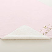 Couverture Sherpa Monogram Blush | Elegant Gold Minimum (3/4)