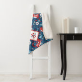 Couverture Sherpa Monogram Cute Chat Motif Sherpa Blanket (En situation)