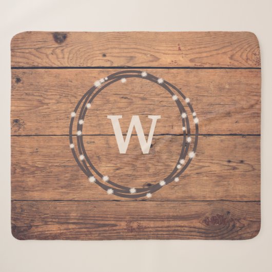 Couverture Sherpa Monogram design (Devant (Horizontal))