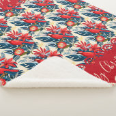 Couverture Sherpa Monogram Merry Christmas & Happy New Year! Floral  (3/4)