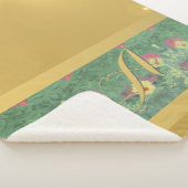 Couverture Sherpa Monogram Sherpa Blanket en laiton floral (3/4)