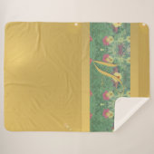 Couverture Sherpa Monogram Sherpa Blanket en laiton floral (Devant (Horizontal))