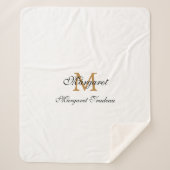 Couverture Sherpa Monogram Sherpa Blanket with Custom Name (Devant)