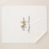 Couverture Sherpa Monogram Sherpa Blanket with Custom Name (Devant (Horizontal))