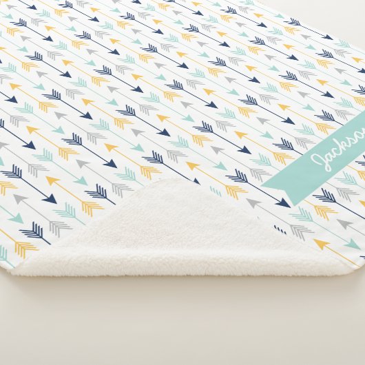 Couverture Sherpa Monogramme à la mode de flèches (3/4)