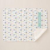 Couverture Sherpa Monogramme à la mode de flèches (Devant (Horizontal))