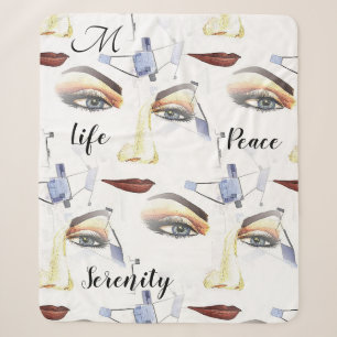 Couverture Sherpa Monogramme Artiste Chic féminin